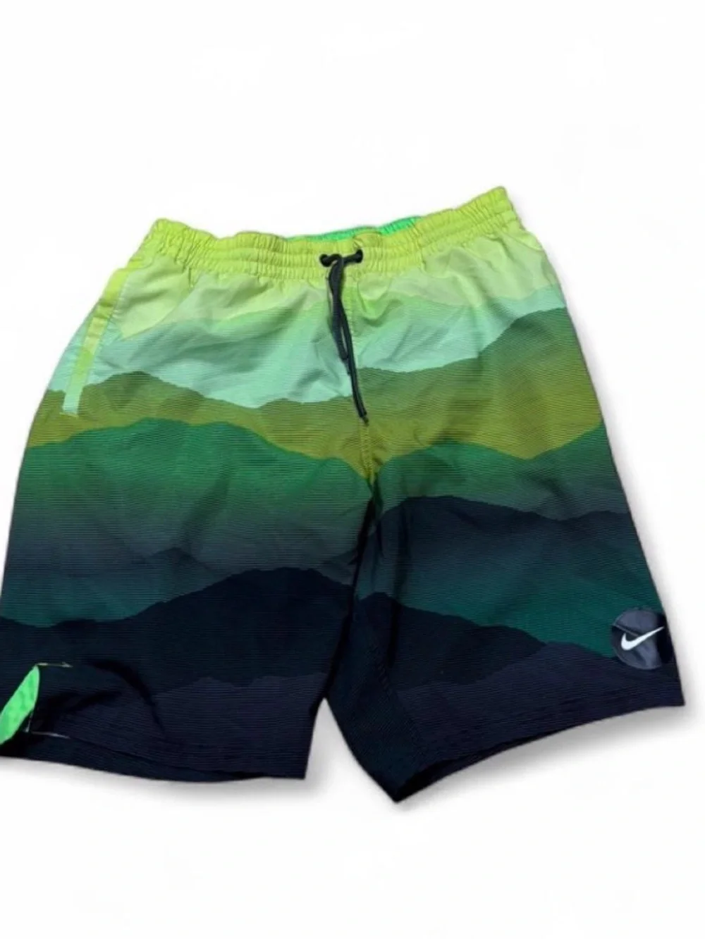 Nike Men’s Gradient Green to Black Swim Board Shorts